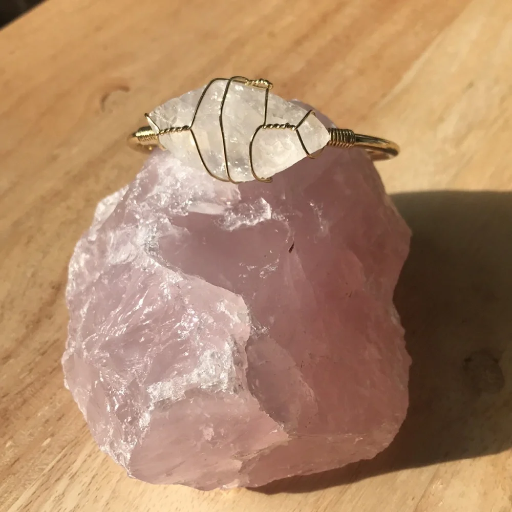 Rough stone cuff bangles - Picture 4 of 6